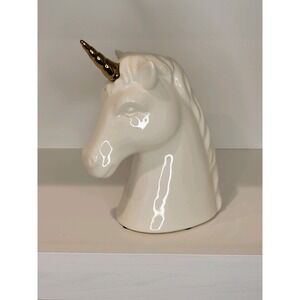 8" Ceramic Unicorn‎ Head Decor